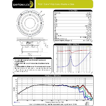 Dayton Audio PCS115-4　4インチ ポリコーン・ウーファー「4Ω」の画像