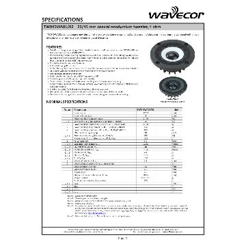 Wavecor TW045WA02-4（ペア）の画像