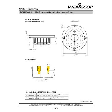 Wavecor TW045WA02-4（ペア）の画像