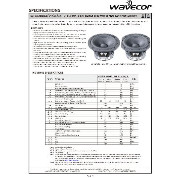 Wavecor WF152BD13-4（ペア）の画像