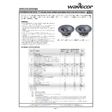 Wavecor WF182BD17-4（ペア）の画像