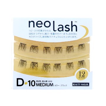 neo lash Dタイプ [毛量ボリューミー ブラック 12pcs](NEL-10〜12)の画像