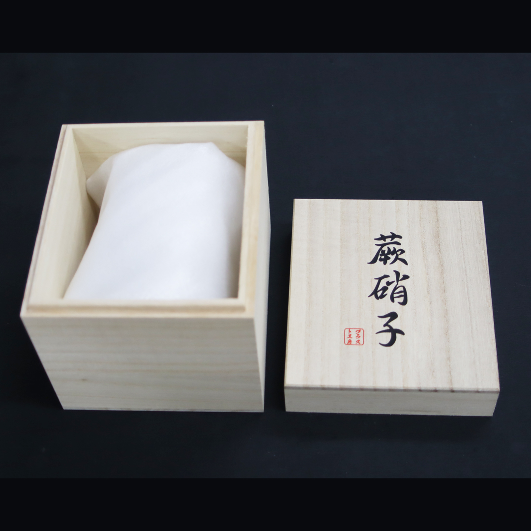 蕨硝子　緑陰の鯉　被せガラス・水色　ロックグラス　の画像