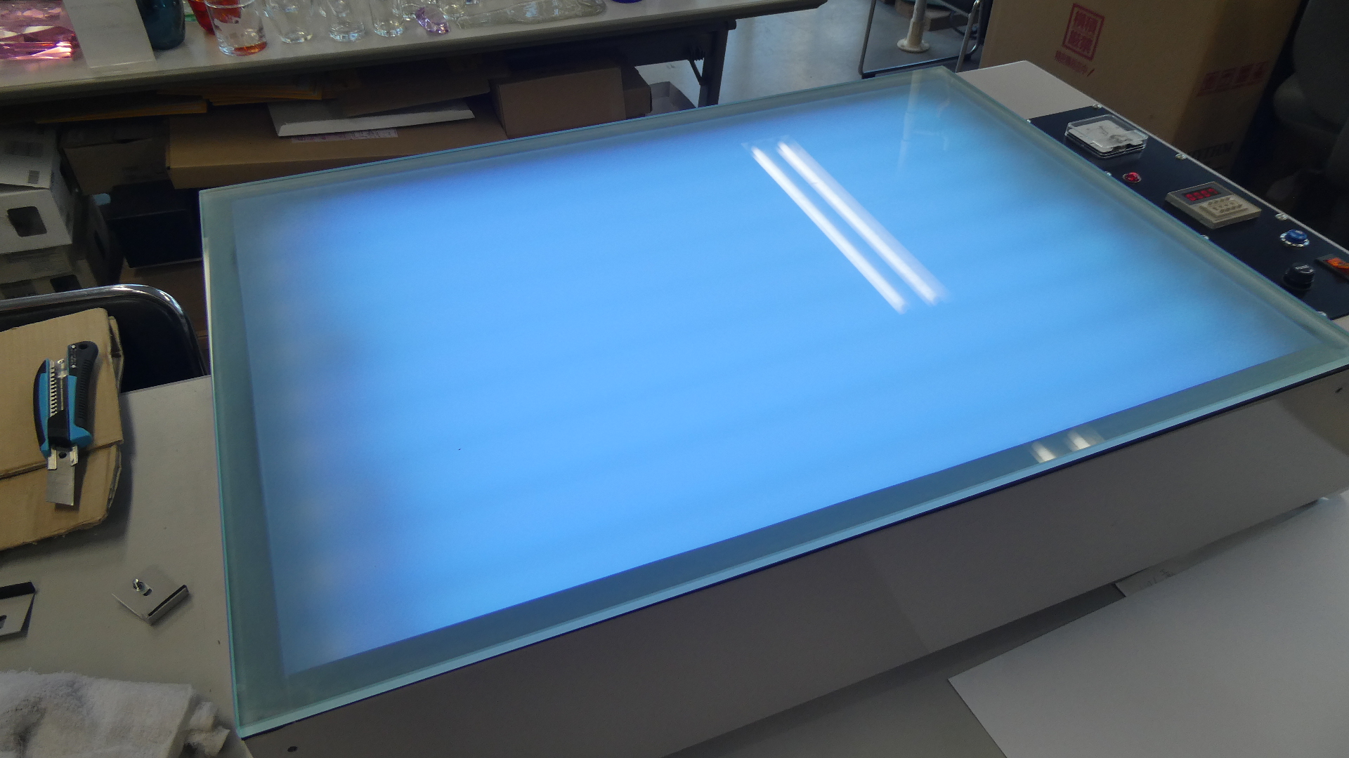 中古機材　紫外線露光機　ＮＯ４　サンドブラスト　紫外線硬化フィルム画像
