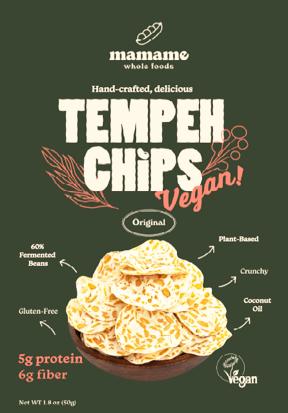 mamameテンペチップス（オリジナル） / Tempeh chips Vegan original　50g画像