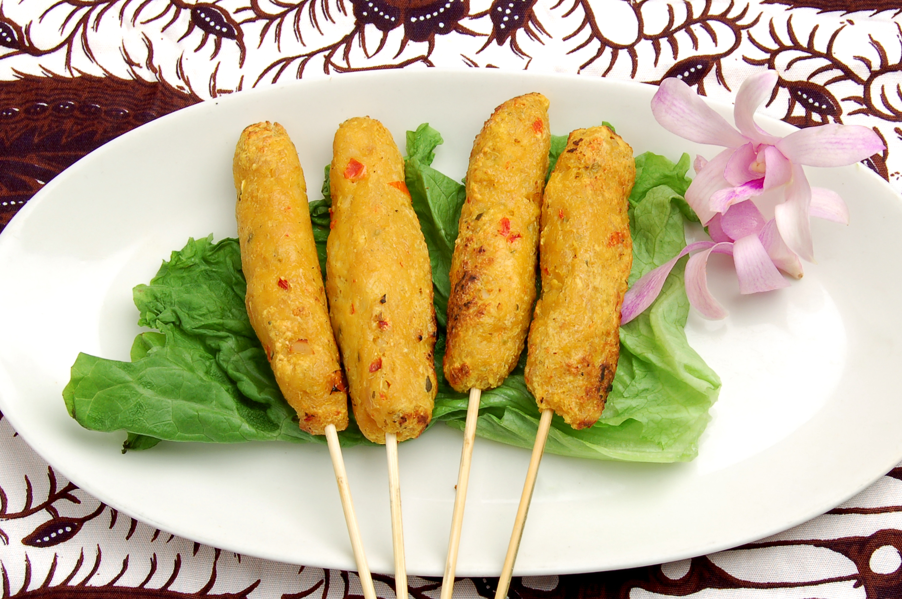 バリ風鶏つくねの串焼き4本セット/Sate lilit Bali 4tusuk　【halal】画像