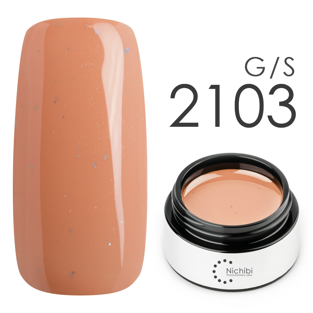 カラージェル#2103グリッター、シアー系カラージェル　国産化粧品製造販売届出済、プロ用カラージェルの画像