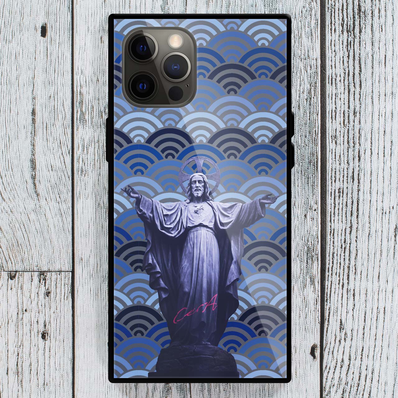 【iPhone Glass case】Japanese Pattern Christの画像