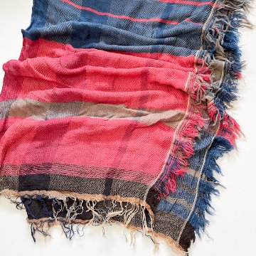 roots shawl middle "tamaki niime" wool画像