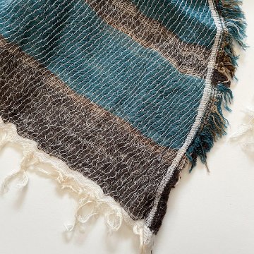 roots shawl middle "tamaki niime" wool画像