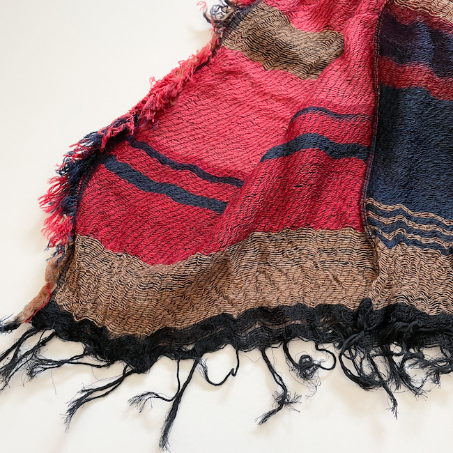 roots shawl middle "tamaki niime" wool画像