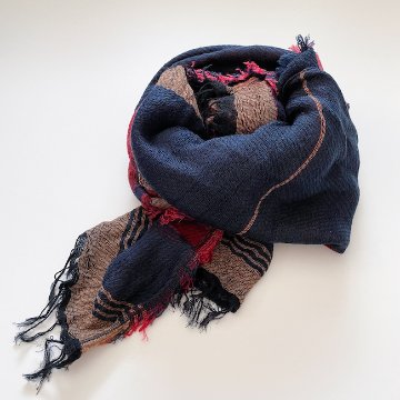 roots shawl middle "tamaki niime" wool画像