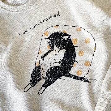 グルーミングねこのスウェットの画像