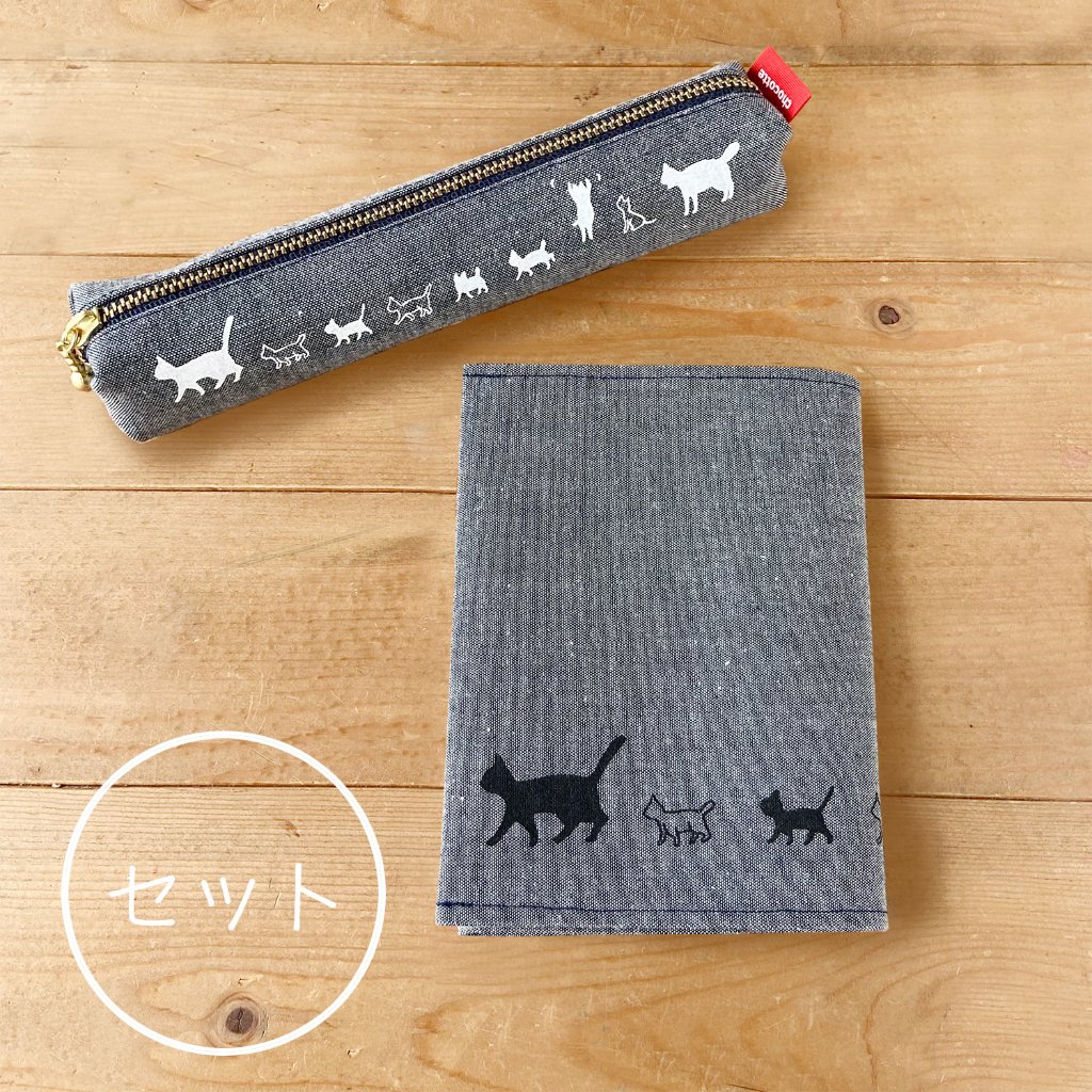 ねこ家族セット（シャンブレー）の画像