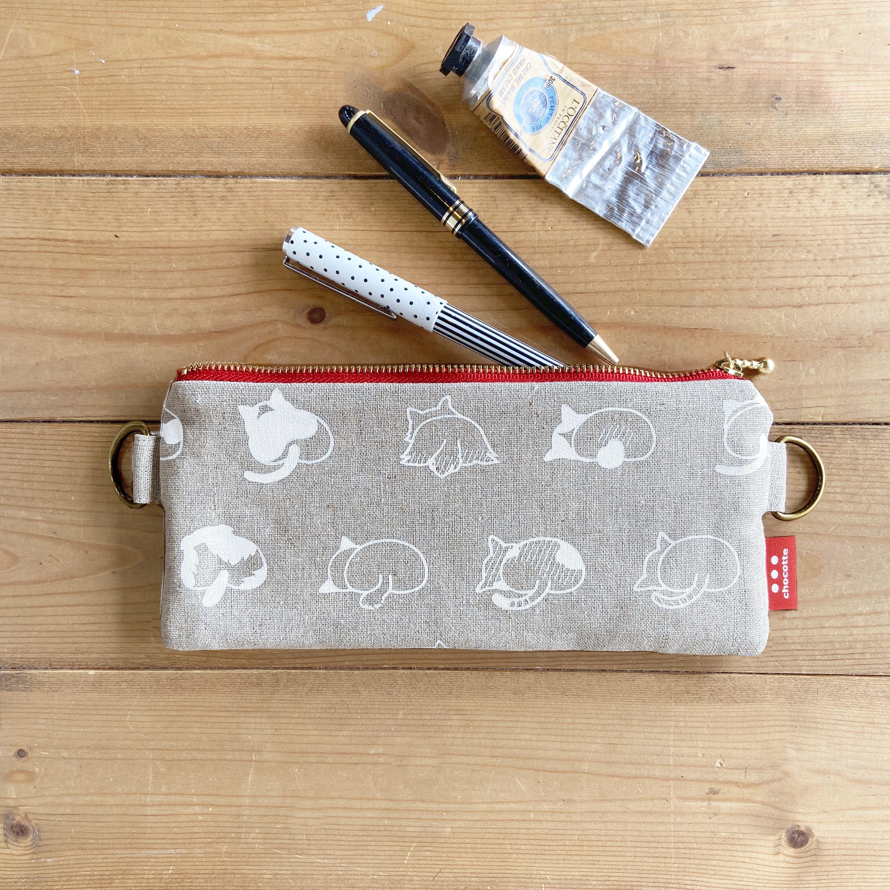 ねこのおしり＊選べるギフトセット（手ぬぐい＆ケース）の画像