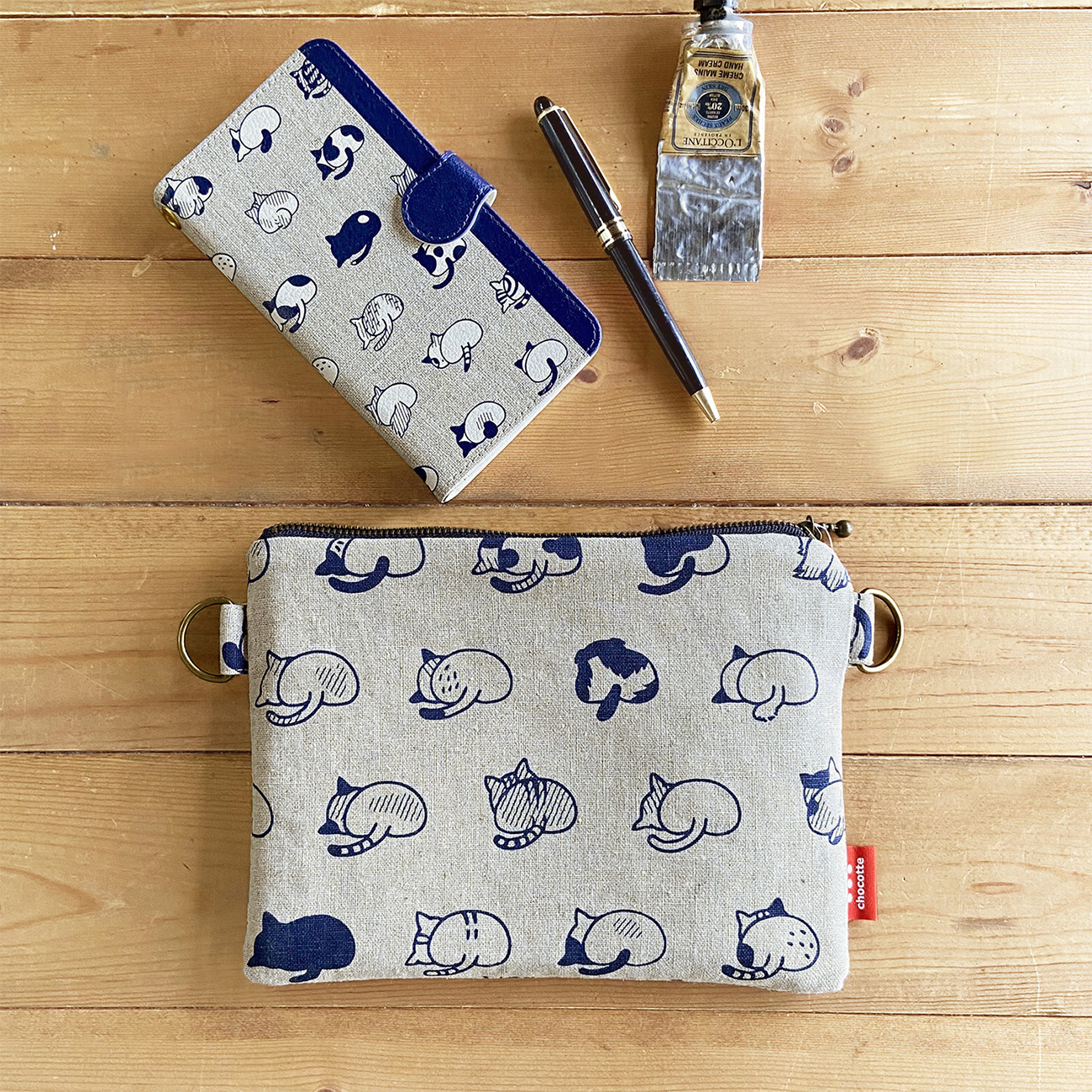 ねこのおしり＊選べるギフトセット（手ぬぐい＆ケース）の画像