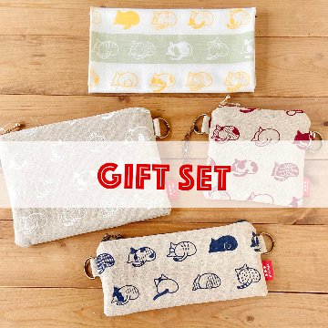 ねこのおしり＊選べるギフトセット（手ぬぐい＆ケース）の画像