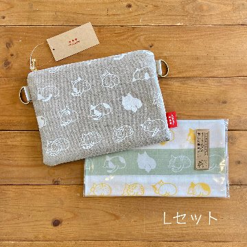 ねこのおしり＊選べるギフトセット（手ぬぐい＆ケース）の画像