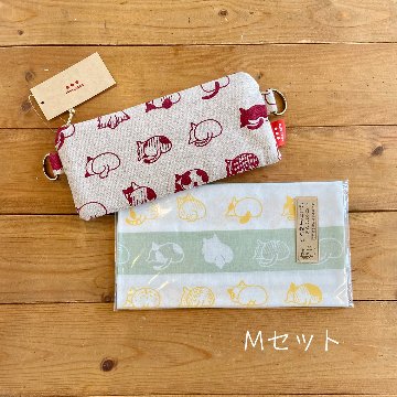 ねこのおしり＊選べるギフトセット（手ぬぐい＆ケース）の画像