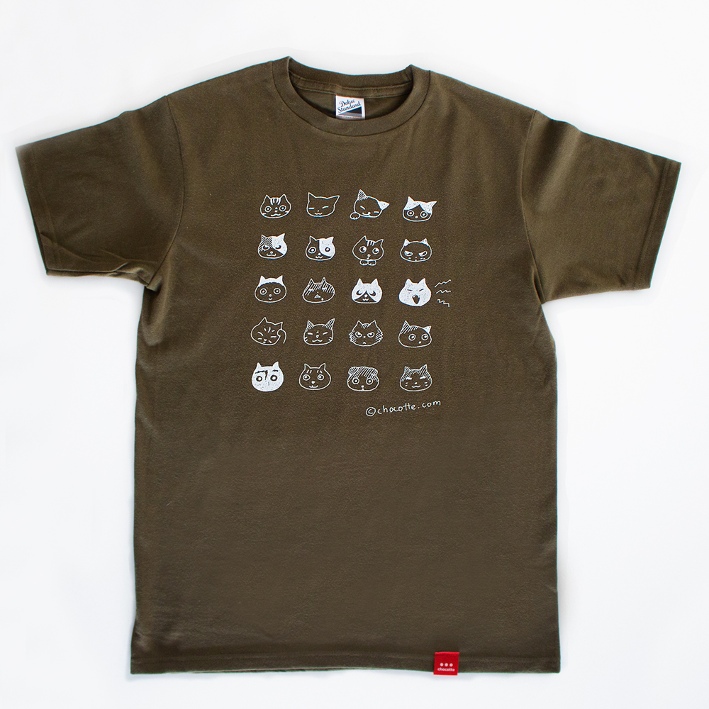 キッズ用・ねこのかおTシャツの画像