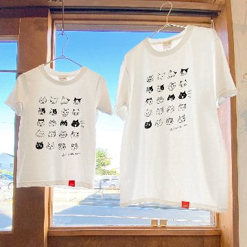 キッズ用・ねこのかおTシャツの画像