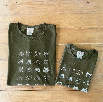 キッズ用・ねこのかおTシャツの画像