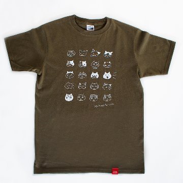 キッズ用・ねこのかおTシャツの画像