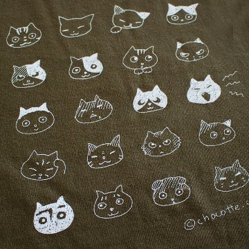 キッズ用・ねこのかおTシャツの画像