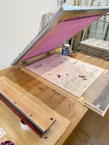 2026年リネンカレンダー（ボルドー）の画像