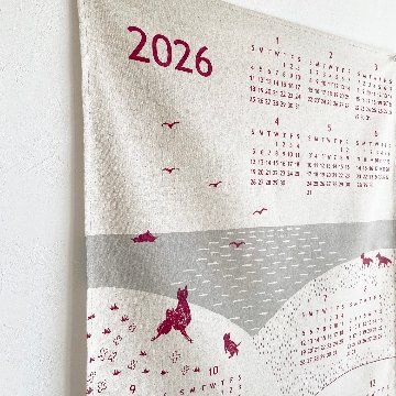 2026年リネンカレンダー（ボルドー）の画像