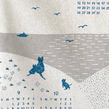 2026年リネンカレンダー（インディゴブルー）の画像