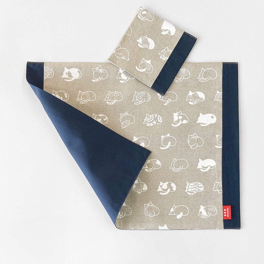 ねこのおしりのマット＆コースター（白）の画像