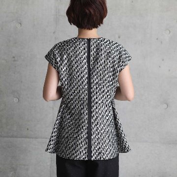 Kintsugi tweed』 peplum blouse BLACK | CHONO ONLINE SHOP