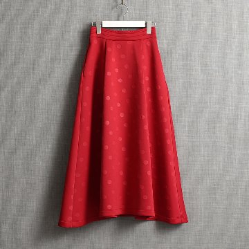 『Coin dot emboss』　tuck skirt RED | CHONO ONLINE SHOP