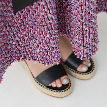 『Feather jacquard』 circular long skirt MULTI画像