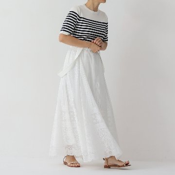『 Breakfast knit 』 Basic knit WHITE×NAVY画像