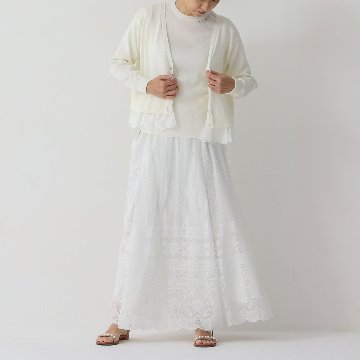 『Stella scallop &Breakfast knit 』 Cardigan OFF WHITE画像