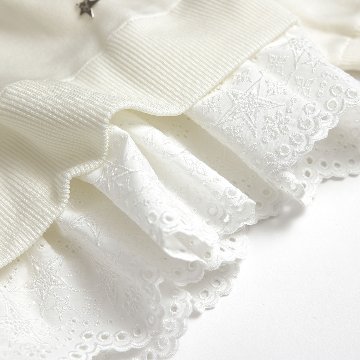 『Stella scallop &Breakfast knit 』 Cardigan OFF WHITE画像