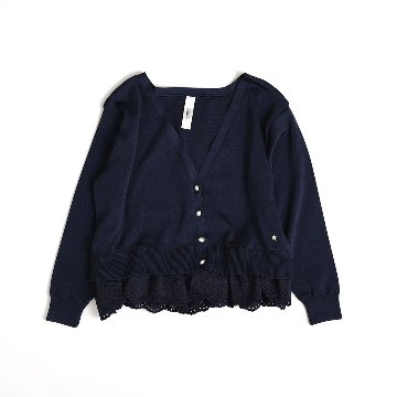 『Stella scallop &Breakfast knit 』 Cardigan NAVY画像