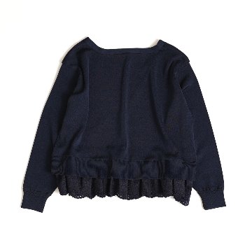 『Stella scallop &Breakfast knit 』 Cardigan NAVY画像