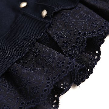『Stella scallop &Breakfast knit 』 Cardigan NAVY画像