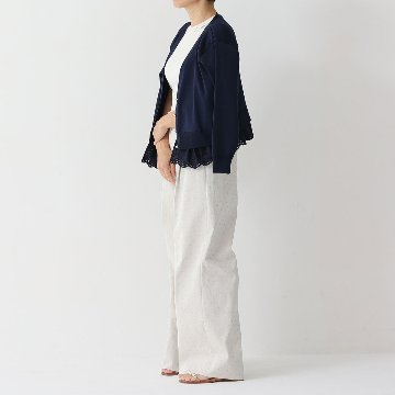 『Stella scallop &Breakfast knit 』 Cardigan NAVY画像