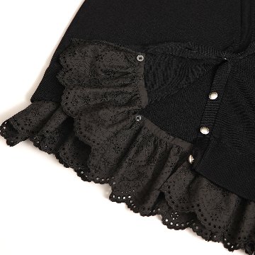 『Stella scallop &Breakfast knit 』 Cardigan BLACK画像
