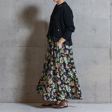 『Stella scallop &Breakfast knit 』 Cardigan BLACK画像