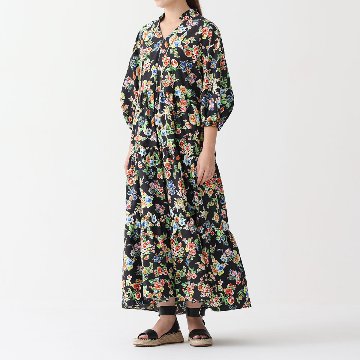 『Resortir』 tiered long dress BLACK画像