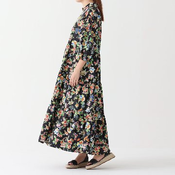 『Resortir』 tiered long dress BLACK画像