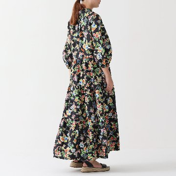 『Resortir』 tiered long dress BLACK画像