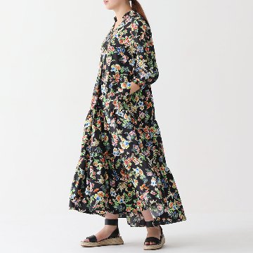 『Resortir』 tiered long dress BLACK画像