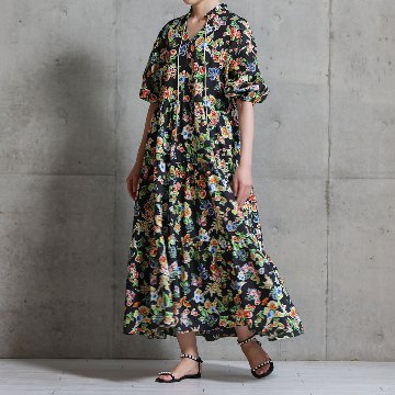 『Resortir』 tiered long dress BLACK画像