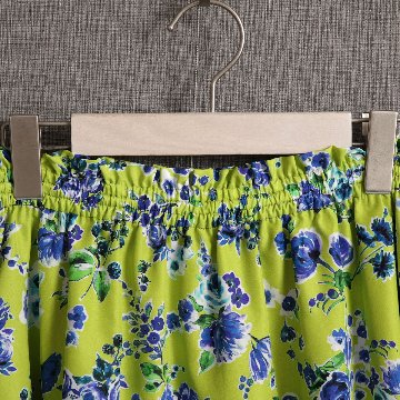 『Resortir』long skirt LIME YELLO画像